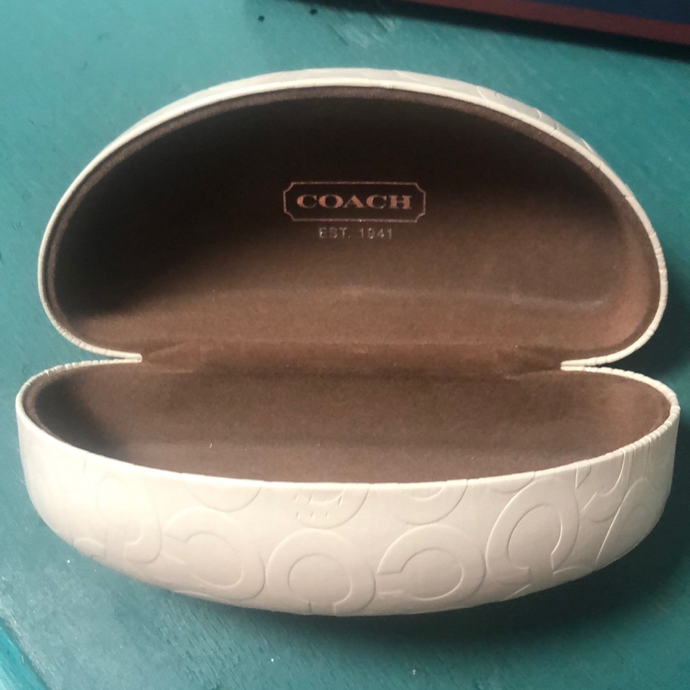 White Coach sunglasses Case